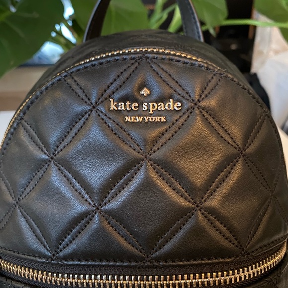 Kate Spade Black Quilted Backpack - Picture 8 of 10